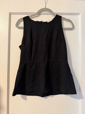 kate spade Black Sleeveless Peplum Tank Top